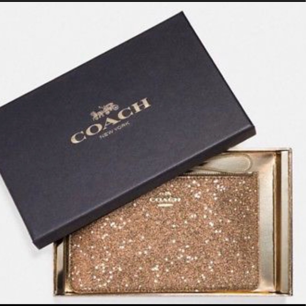 Gold Star Glitter Wristlet NWT RARE Color